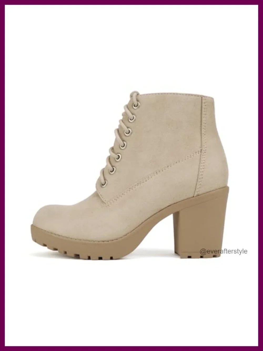 Soda Combat Ankle Bootie Womens Lug Sole Chunky Heel Lace Up Side Zipper